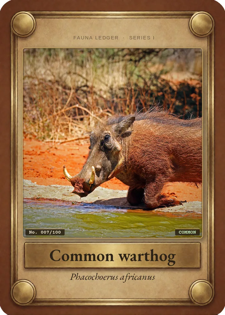 Common warthog card, front