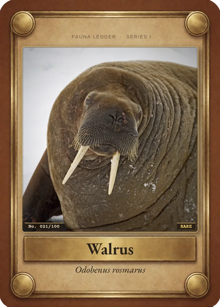 Walrus card, front