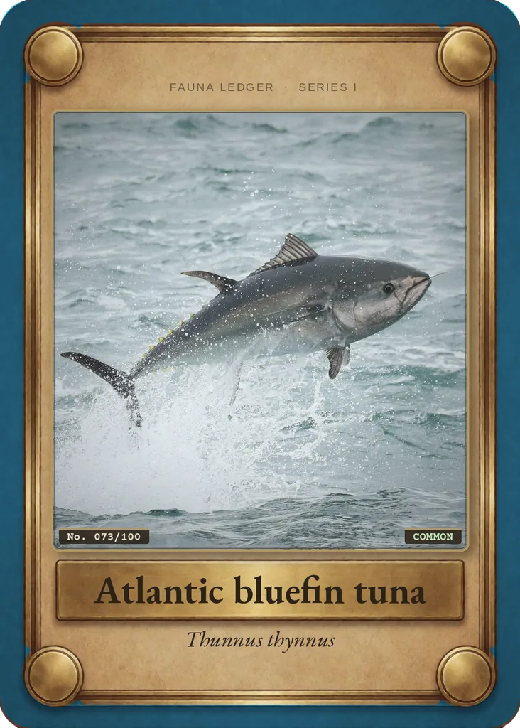 Atlantic bluefin tuna card, front